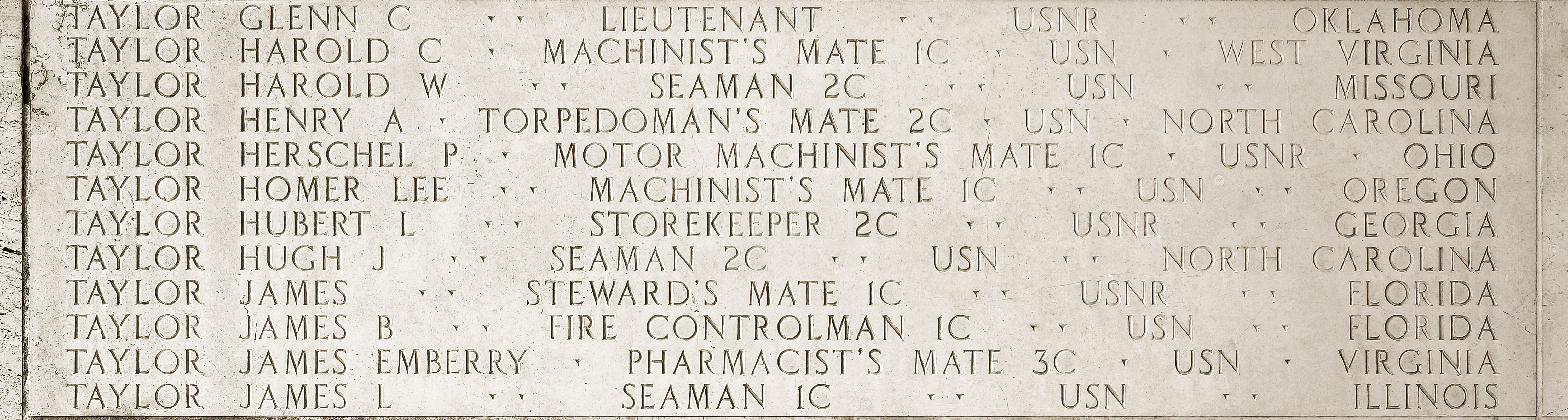 James B. Taylor, Fire Controlman First Class